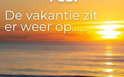 Yes! De vakantie zit er weer op.